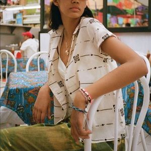 Urban Outfitters Drew Embroidered Button-Down